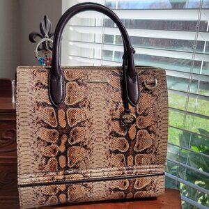 NWT Brahmin Caroline snakeskin pattern